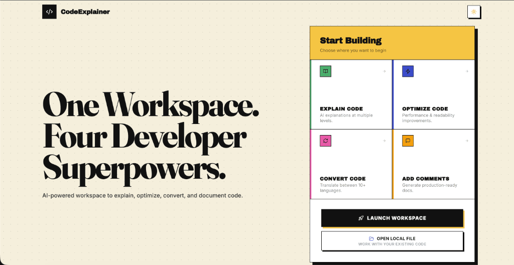 Code Explainer — project screenshot