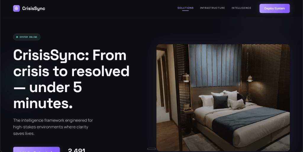 CrisisSync — project screenshot by Malavya Mankar