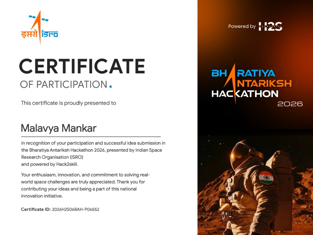 Idea Submission & Participation certificate